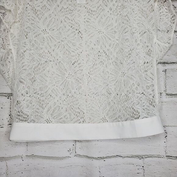 Cabi white floral Ole lacy top 5342 medium - Picture 8 of 8